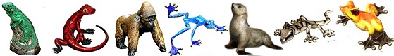 Sample of some of the bronze sculptures by Barry Stein