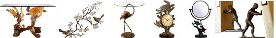 SPI home decor bronze/metal vases, tables, mirrors, bookends, wall hangings, candle holders