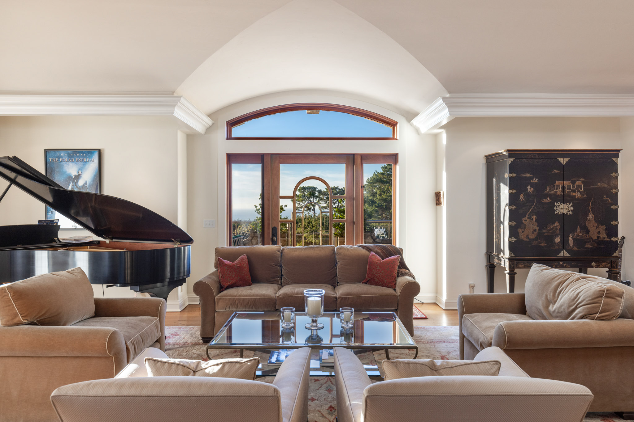 The living room.